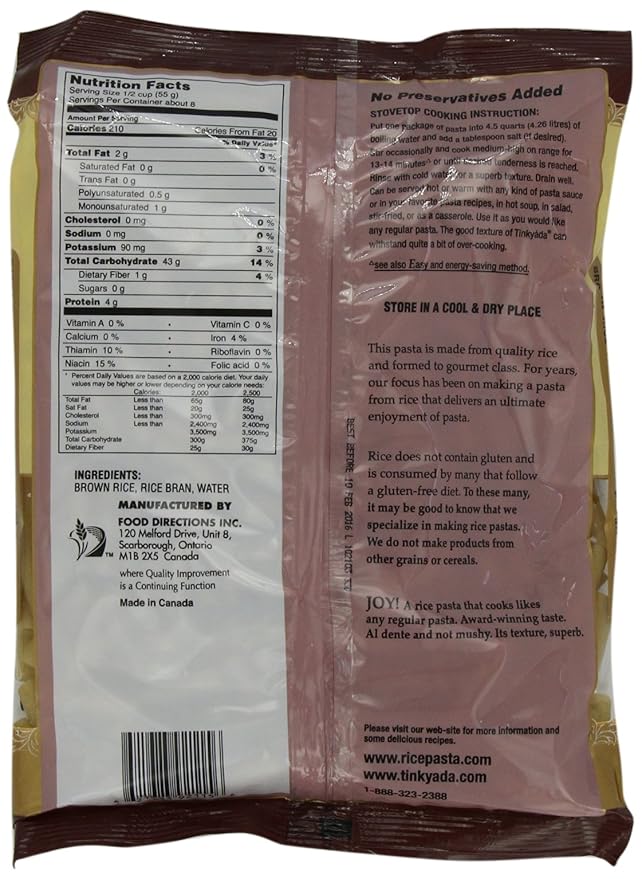 Tinkyada Brown Rice Pasta Penne 16 Ounce (Pack of 12)