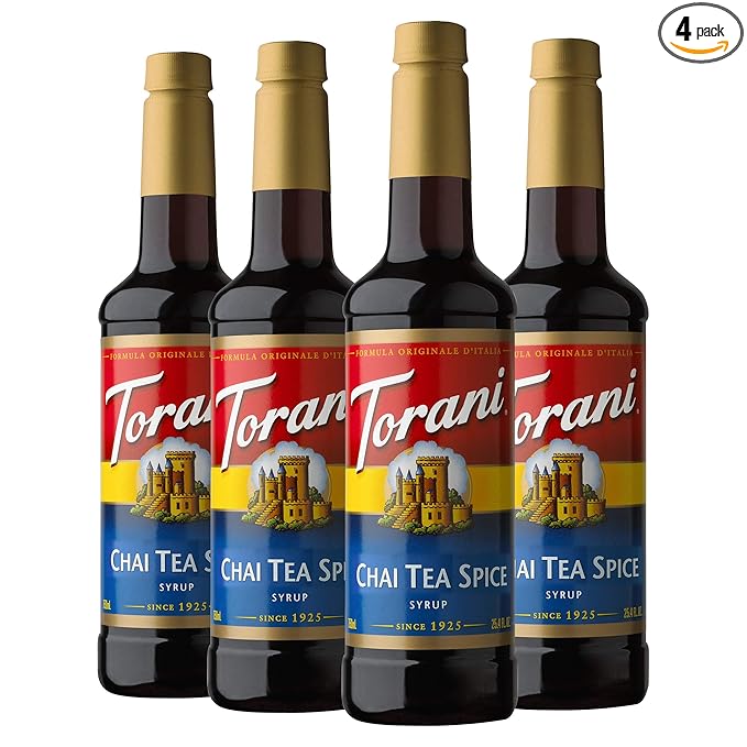 Torani Syrup Chai Tea Spice 25.4 Ounces (Pack of 4)