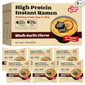 Healspot High Protein Instant Ramen 6 Pack Non Fried Ramen Broth 32g Plant Based Protein Low Fat Low Carb Non GMO Keto Friendly &amp Plant Based(Black Garlic Classic-Pork Flavor)