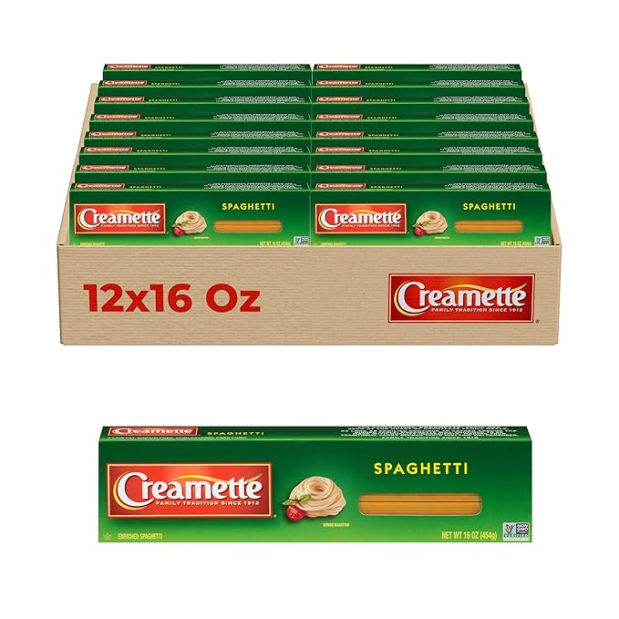 Creamette Spaghetti Pasta 20-Pack (16 oz Each) – Classic Italian-Style Pasta for Hearty Meals &amp Sauces