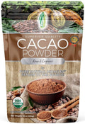 Pure Natural Miracles Cacao Powder Organic - Raw Unsweetened Non-Alkalized Cocoa - Ceremonial Grade Single-Origin from Ecuador - Perfect for Hot Chocolate Smoothies or Baking - 16 oz
