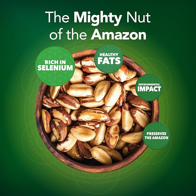 It's Good Energy Organic Brazil Wild Nuts | Raw Brazil Nuts | 100% Wild Grown Sustainably Collected | Prevents Deforestation | Rich in Selenium | Non-GMO Natural Snack | 1 LB