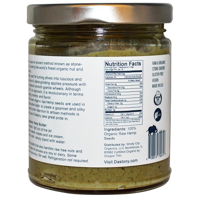 Windy City Organics Dastony Hemp Seed Butter - 8 oz