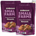 GoodSam Foods - Organic Roasted &amp Salted Almonds 1.25lbs (2x10z Bags) - Regeneratively Farmed California Almonds for Snacking Cooking and Baking