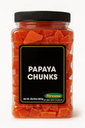 Papaya Chunks – Jar – Dried Fruit for Snacking and Baking 2 lb
