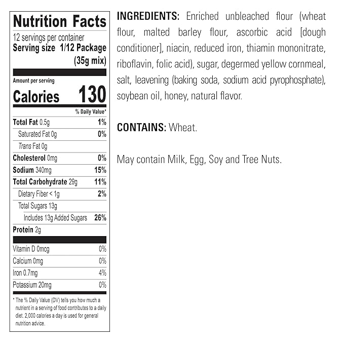 Krusteaz Honey Cornbread and Muffin Mix 15 Ounce (Pack of 8)