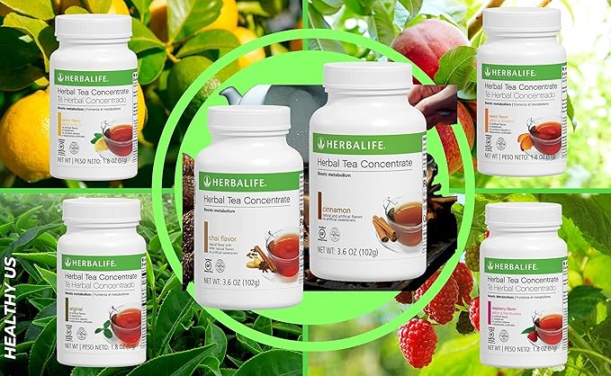 Herbalife Herbal Tea Concentrate: Peach 1.8 Oz. (51g) Gluten Free Naturally Flavored No Artificial Sweetener