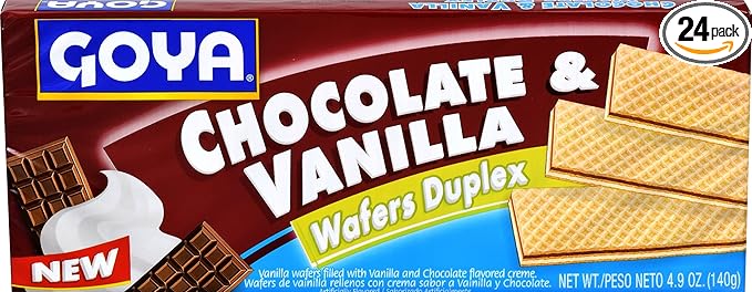 Goya Foods Chocolate &amp Vanilla Wafers 4.9 Ounce (Pack of 24)