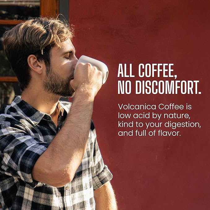 Low Acid Decaf Coffee Blend of Natural Low Acidic Coffee Ground Medium Roast Fresh Roasted Kosher 16-ounce