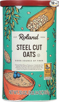 Roland Foods Steel Cut Oats 30-Ounce Can Pack of 4