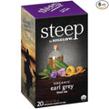 steep by Bigelow Organic Earl Grey Black Tea 20 Count (Pack of 6) 120 Total Tea Bags