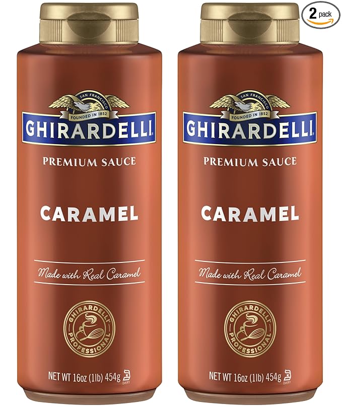 Ghirardelli Caramel Flavored Sauce 16 oz. Squeeze Bottle (Pack of 2)