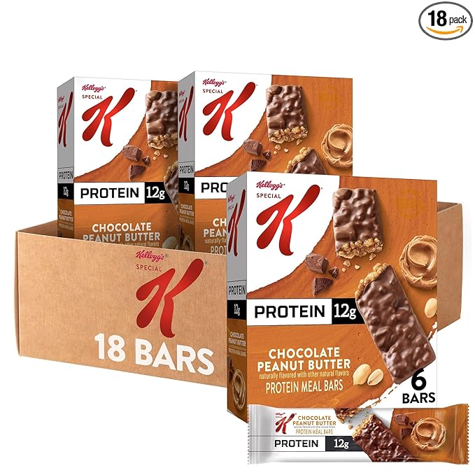 Special K Bar Protein Meal Bars 12g Protein Meal Replacement Chocolate Peanut Butter (3 Boxes)