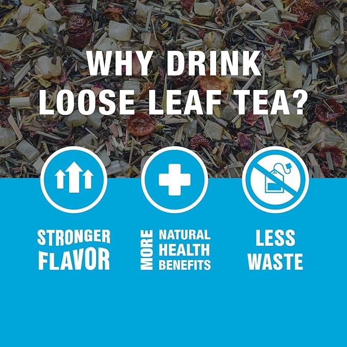 Tiesta Tea - Cantaloupe Cascade Tea Loose Leaf Fresh Melon White Tea Premium Low Caffeine Tea Blend Make Hot or Iced &amp Up to 200 Cups 16 oz Resealable Bulk Pouch