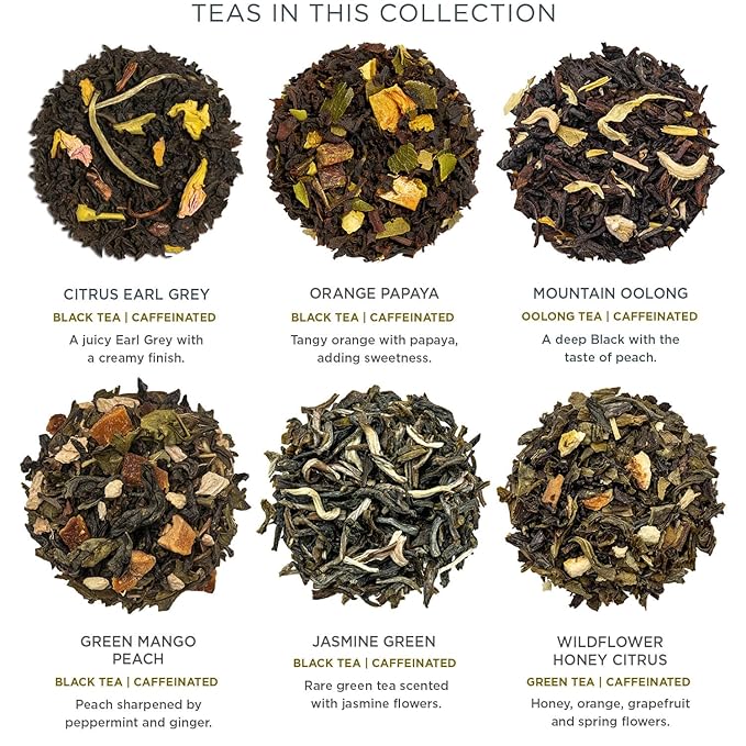 Tea Forte Tea Advent Calendar Gift Set 12 Individually Wrapped Handcrafted Assorted Pyramid Infuser Tea Bags with Numbered Doors Demoiselle