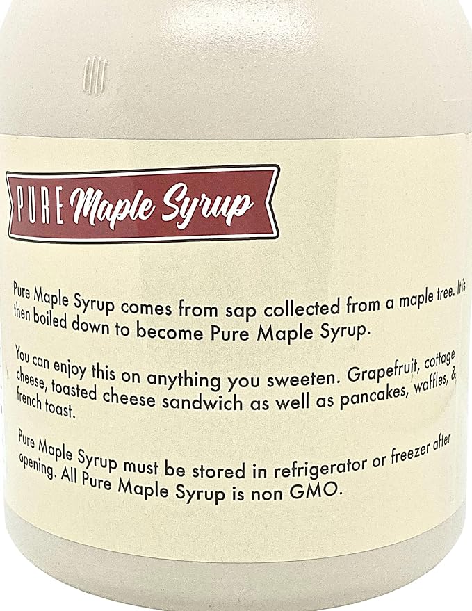 All Natural 100% Pure B Grade Maple Syrup 32 Oz. (Quart)