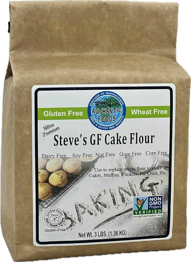 Authentic Foods Steve's Gluten Free Cake Flour Blend 3 Pound