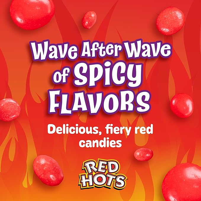 Wonka Red Hots Cinnamon Flavored Hard Candy 5.5 Ounce Theater Candy Boxes (Pack of 12)