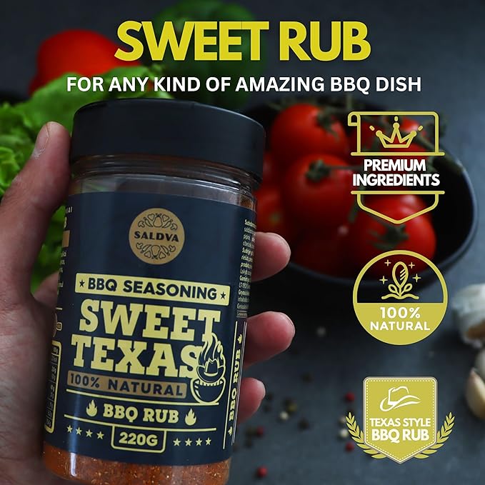 Meat Lover's Selection of 3 BBQ Rubs - Adam's Rib + Sweet Texas + Steak King - 100% Natural Large Jars
