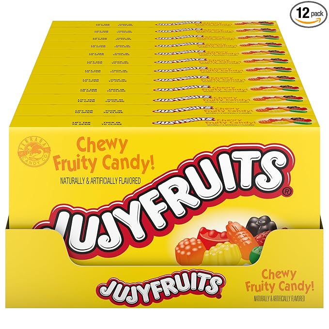 Wonka Jujyfruits Gummy candy Assorted Gummy Candy 5 Ounce Theater Candy Boxes (Pack of 12)