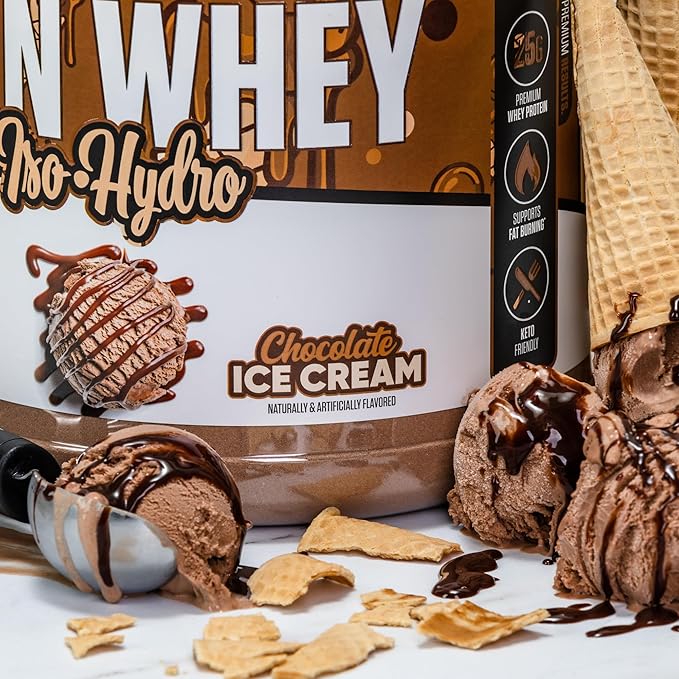 Musclesport Lean Whey Revolution™ Protein Powder - Whey Protein Isolate - Low Calorie Low Carb Low Fat Incredible Flavors - 25g Protein per Scoop - 5lb Chocolate Ice Cream