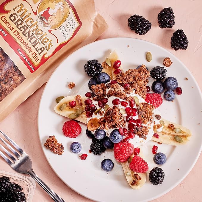 Michele's Granola Cocoa Chocolate Chip Handmade Whole Grain Vegan Gluten-Free &amp Non-GMO 36oz Resealable Bag