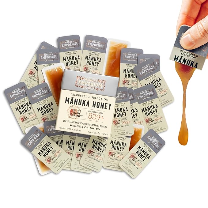 Manuka Emporium Wellness Snap Pack Duo | MGO 263+ 72-Count + MGO 829+ 24-Count | Raw Single-Serve Manuka Honey | Certified Monofloral New Zealand Honey for Daily Use &amp Advanced Vitality Support