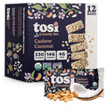 Tosi Meal Nut Bars Cashew Coconut Healthy Snacks for Adults &amp Kids Crunchy Plant Based Protein Bar (14G) Keto Snacks Vegan Gluten &amp Soy Free Low Sugar Omega 3s 2.4oz 12-Pack