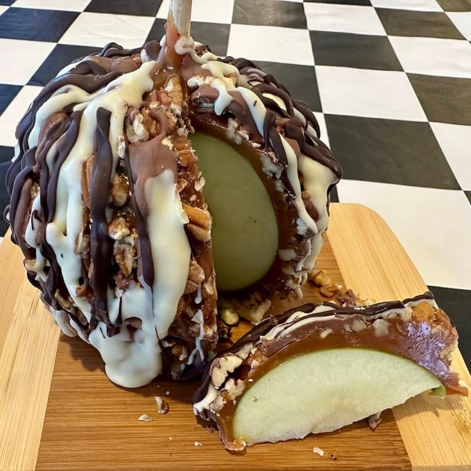 TV's Deli &amp Diner Gourmet Jumbo Caramel Apple | Caramel Toasted Pecans &amp Triple Chocolate | Handmade &amp Freshly Prepared (Pecan Triple Chocolate)