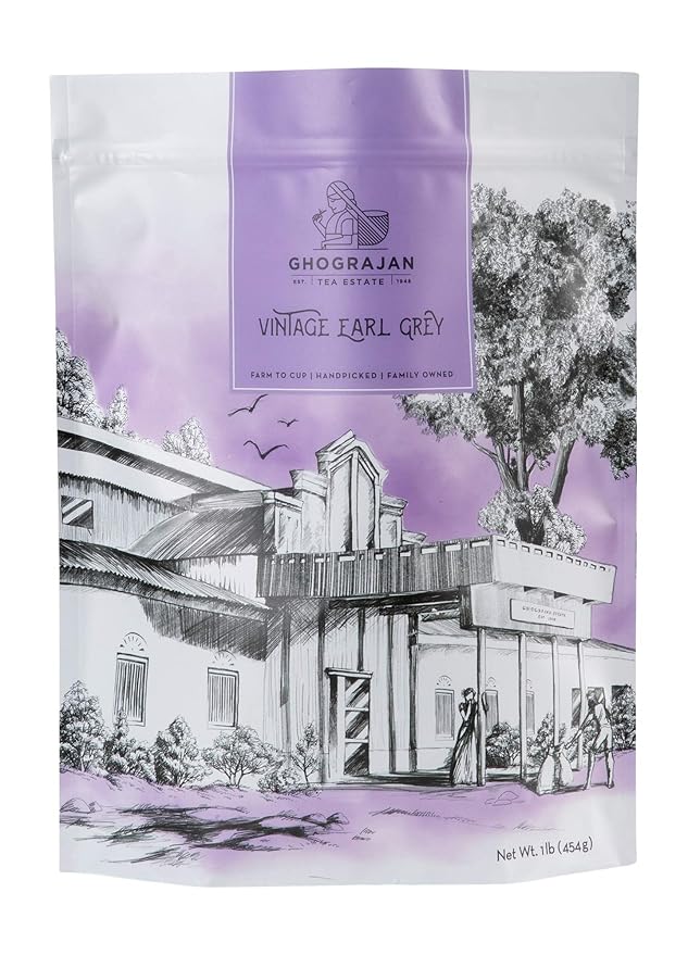 Loose Leaf Earl Grey Black Tea (200+ Cups) - Fresh Harvest - Directly Shipped From Our Family-Owned Estate in India - Blended with Organic Bergamot Oil Sourced From Italy - Bulk Pack ƒ