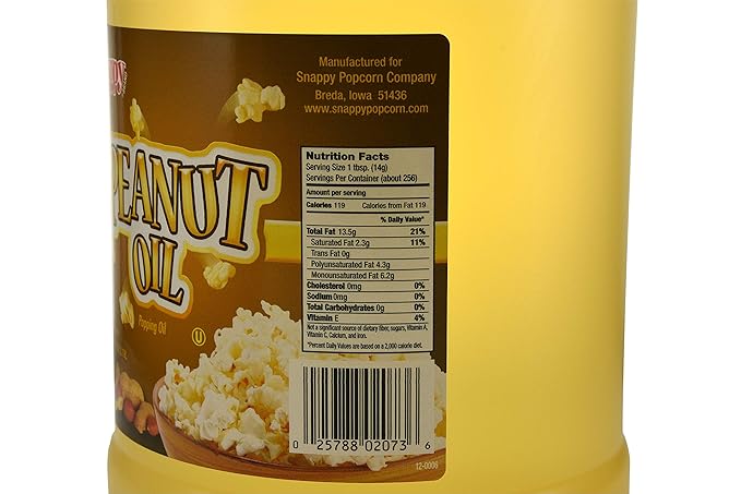 Snappy Pure Peanut Oil for Cooking and Peanut Oil for Deep Frying High Smoke Point Cooking Oil Vegetable Oil for Turkey Fryers Ideal Deep Frying Oil 1 Gallon Size