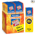 Slim Jim Beef 'N Cheese Smoked Meat Sticks Mild Flavor 8g Protein Per Serving Easter Basket Stuffer for Men 1.5 oz. (18 Count)