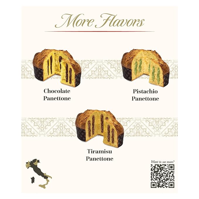 Giusto Sapore Authentic Italian Panettone Original with Raisins Candied Orange Peel and Butter Gourmet Bread - Traditional Dessert - New and Imported from Italy Family Owned - 28.21 oz