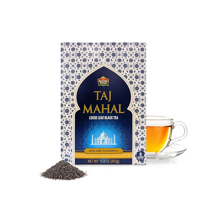 Taj Mahal Tea | Brooke Bond | Loose Black Tea | Premium Quality | Black Tea Blend | Compatible for Traditional Chai | Authentic Indian Chai | Rich &amp Flavourful | 450 Grams (Pack of 1)
