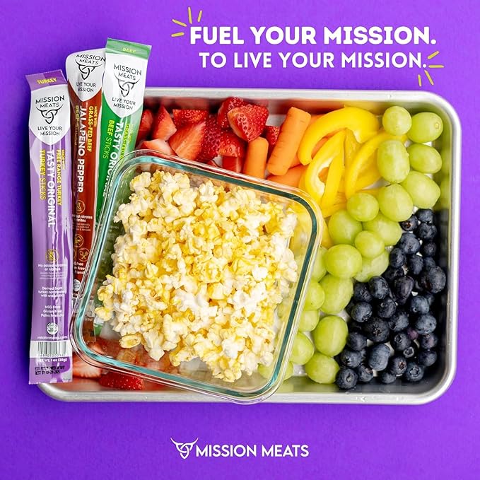 Mission Meats Variety Pack with Certified Organic Beef Grass Fed Free Range Turkey and Cracked Pepper Pork – Gluten &amp Sugar Free Whole 30 &amp Paleo Friendly Delicious and Family Friendly (1