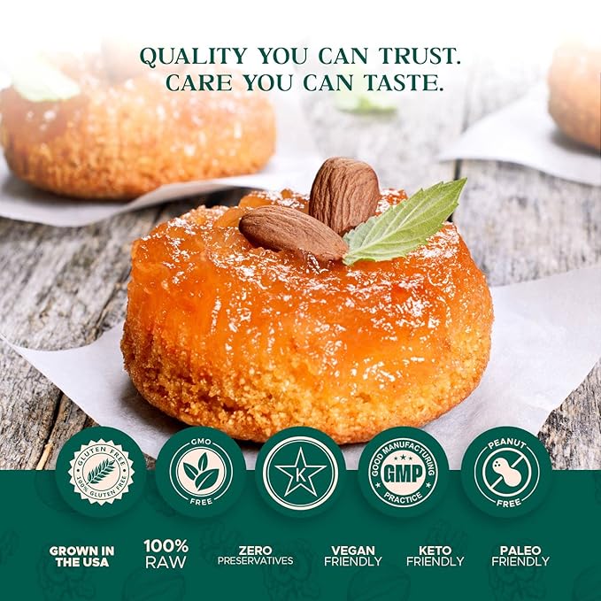 Dry Roasted Almonds Unsalted 64 oz (4 lbs) Batch Tested Gluten &amp Peanut Free | No Oil | Whole | No PPO | Non-GMO | No Herbicide | Healthy Protein Boost | Premium Quality | Try the difference