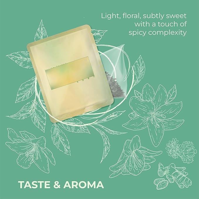 Clouty Space Four Season Oolong Tea Farm Direct Ginger Floral Aftertaste Spring Sprout 10 Whole Leaf Tea Sachets (30g)