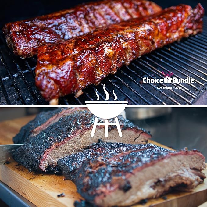 Killer Hogs Rib Rub &amp TX Texas Brisket Premium BBQ Barbecue &amp Seasoning 4 pk Variety Choice Bundle (44.68 oz) + BBQ Guide &amp Keychain Bottle Opener (6 Items)!