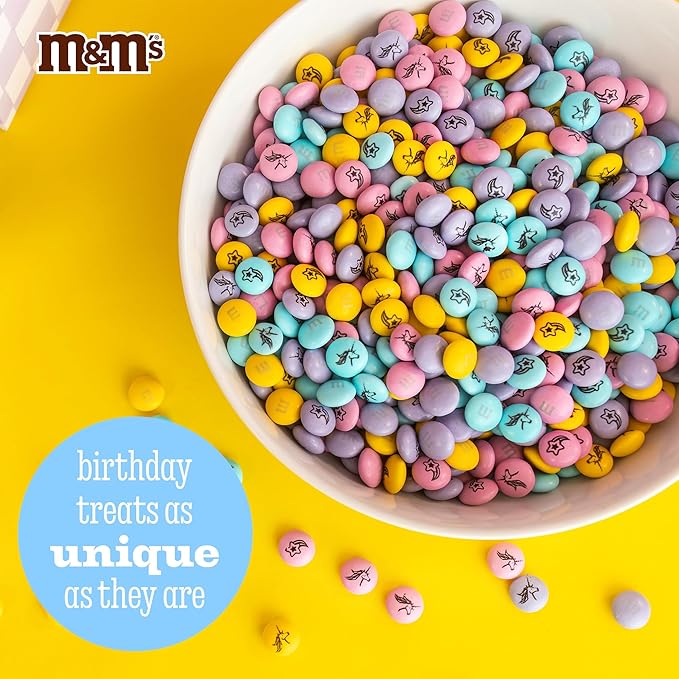 M&ampM’S WORLD Unicorn Printed Milk Chocolate Candy-2lbs of Bulk M&ampM'S in a Resealable PackFor Birthday Decorations for GirlsBoysand AdultsUnicorn Party SuppliesRainbow Party Favorsand More