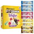 FITCRUNCH Wafer Protein Bars 16g of Protein &amp 1-3g of Sugar (9 Bars Variety Pack)