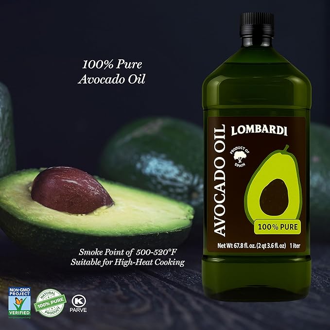 LOMBARDI 100% Pure Avocado Oil for Cooking - 2 L