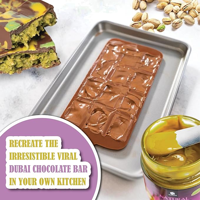 Gourmanity Pure Italian Pistachio Butter Spread 100% Nut Deliciousness Gourmet Pistachio Paste For Sweet And Savory Dishes No Added Sugar GF Vegan Keto and Paleo Friendly Kosher And Halal Certi