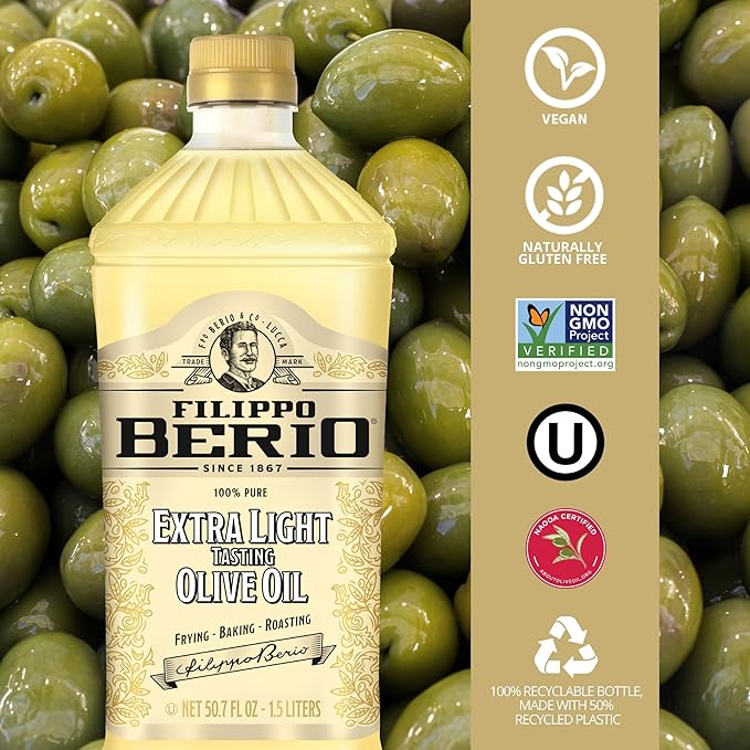 Filippo Berio Extra Light Tasting Olive Oil 50.7 Ounce rPET Bottle