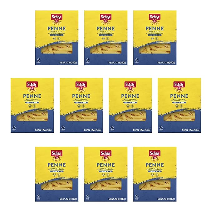 Schar - Penne - Certified Gluten Free - No GMO's Lactose or Wheat - (6.2 oz) 10 Pack