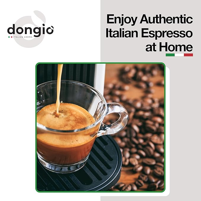 Dongiò Caffè Espresso Venezia (dek) - 50 Easy Serving Espresso Pods (ESE 44mm) – Dark Roast Coffee (Intensity 8/10) - Roasted and Blended in Italy