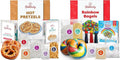 Baketivity Rainbow Bagel &amp Pretzel Baking Kit Bundle for Kids – Fun DIY Cooking Set with Pre-Measured Kosher Ingredients Illustrated Recipes Video Guide &amp STEM Lessons – Ages 6-12+