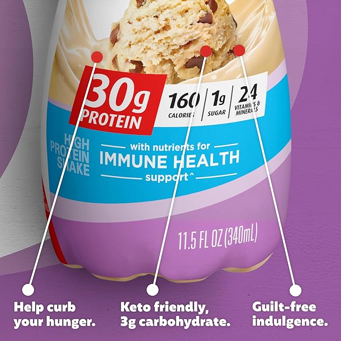 Premier Protein ShakeCookie Dough30g ProteinNo Added Sugar24 Vitamins &amp Minerals to Support Immune Health11.5 fl oz (Packaging May Vary)(Pack of 24)