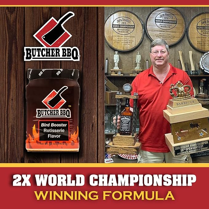 Butcher BBQ | Bird Booster Rotisserie Turkey Injector Marinade | World Championship Winning Formula | Better Than Turkey Brine | More Moisture and Flavor for Poultry | Chicken &amp Turkey Seasoning