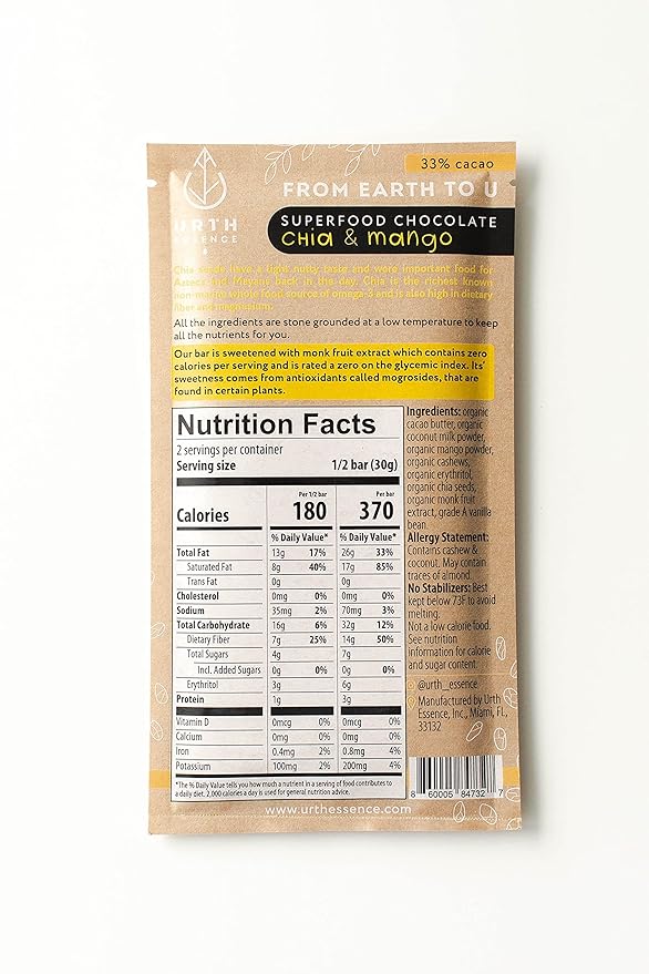 Urth Essence Sugar Free Chocolate Vegan Chocolate Bars | Keto Chocolate | Dairy Free Chocolate| Keto Friendly Food | Healthy Food Vegan Gifts| Organic Chocolate |Gluten Free Snacks (White Chocolate Ma