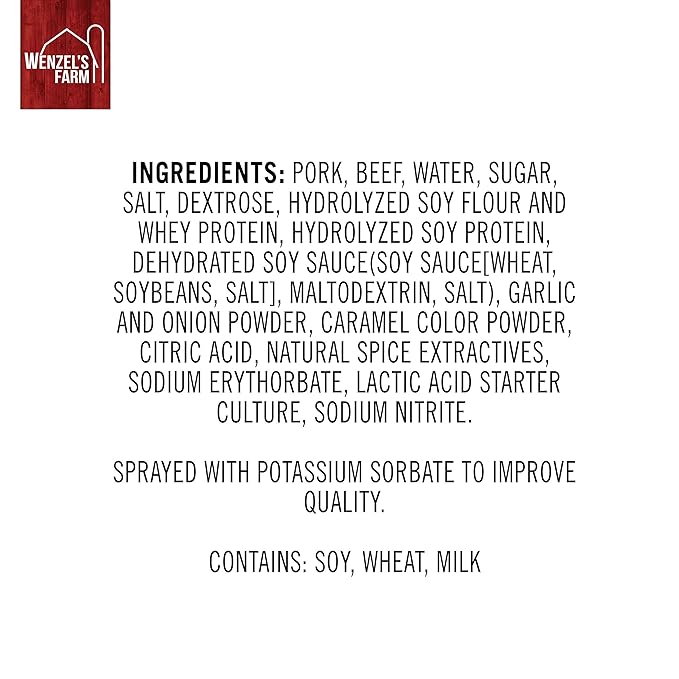 Wenzel’s Farm Teriyaki Sticks │Supports Active Lifestyles │ Flavorful Naturally Smoked │ High Protein Low Carb │ No MSG Fillers Binders Artificial Colors │ Gluten Free | 32 Sticks (16 Packs of 2)